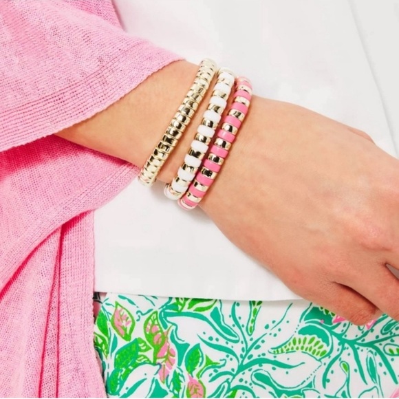Lilly Pulitzer Paradise Punch Stretch Bracelet set - Picture 1 of 4